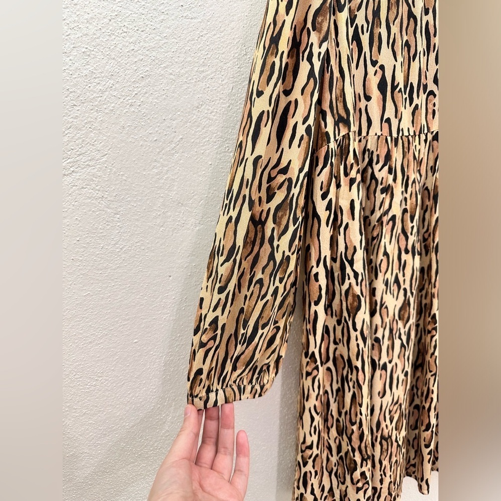 Aritzia Sunday Best Mini Leopard Dress Size Small - Picture 5 of 9